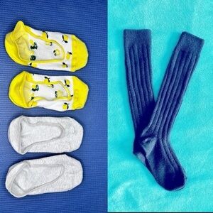 3 pairs socks Long socks boot and no show women’s S-M